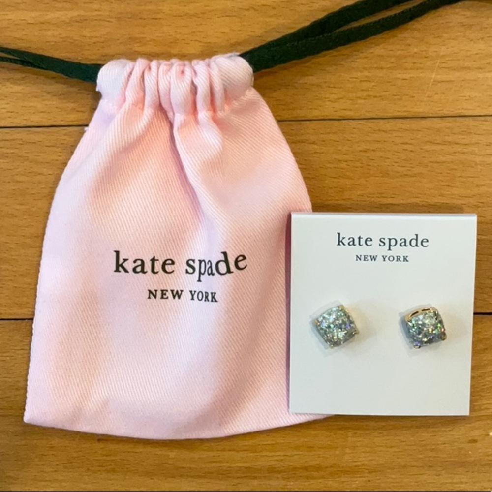 Kate Spade Glitter Stud Earrings - Silver